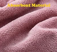 Vista 3 de Paquete de 2 toallas de microfibra para el cabello, toalla de secado de cabello con diseño de botón, toalla para la cabeza para secar el cabello