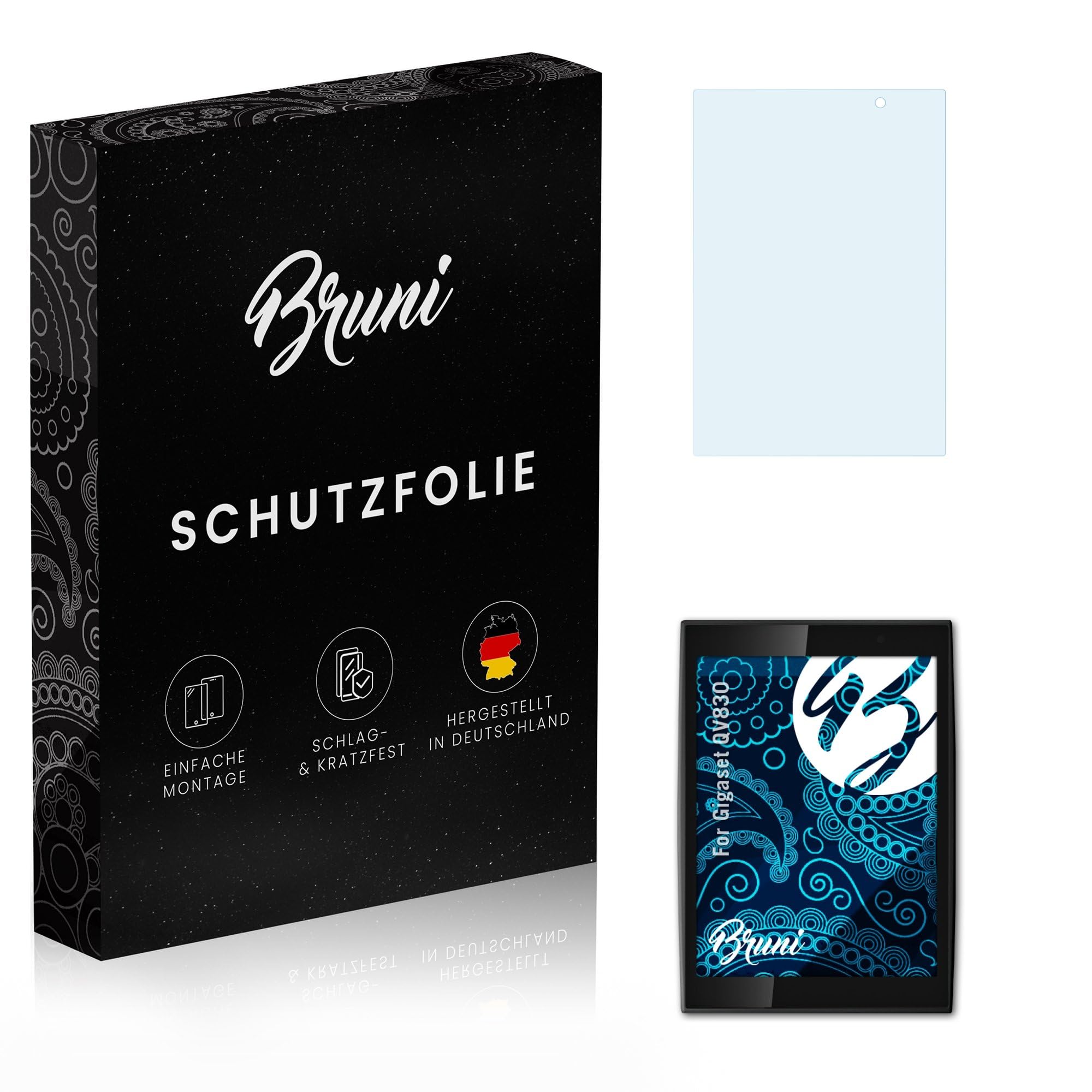 Bruni Screen Protector compatible with Gigaset QV830 Protector Film, crystal clear Protective Film (2X)