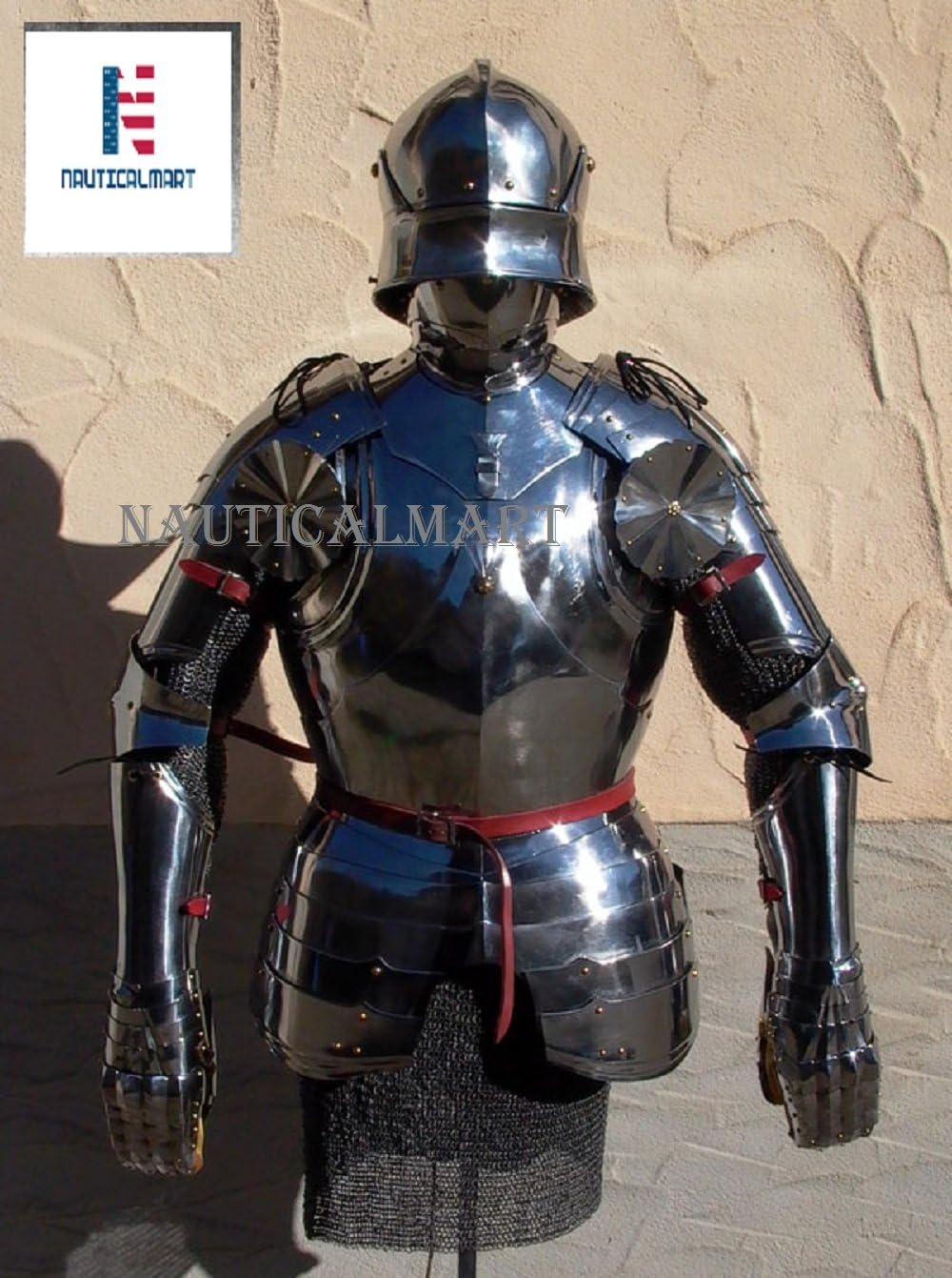 Nauticalmart Medieval Reenactment Gothic Half Suit of Armor