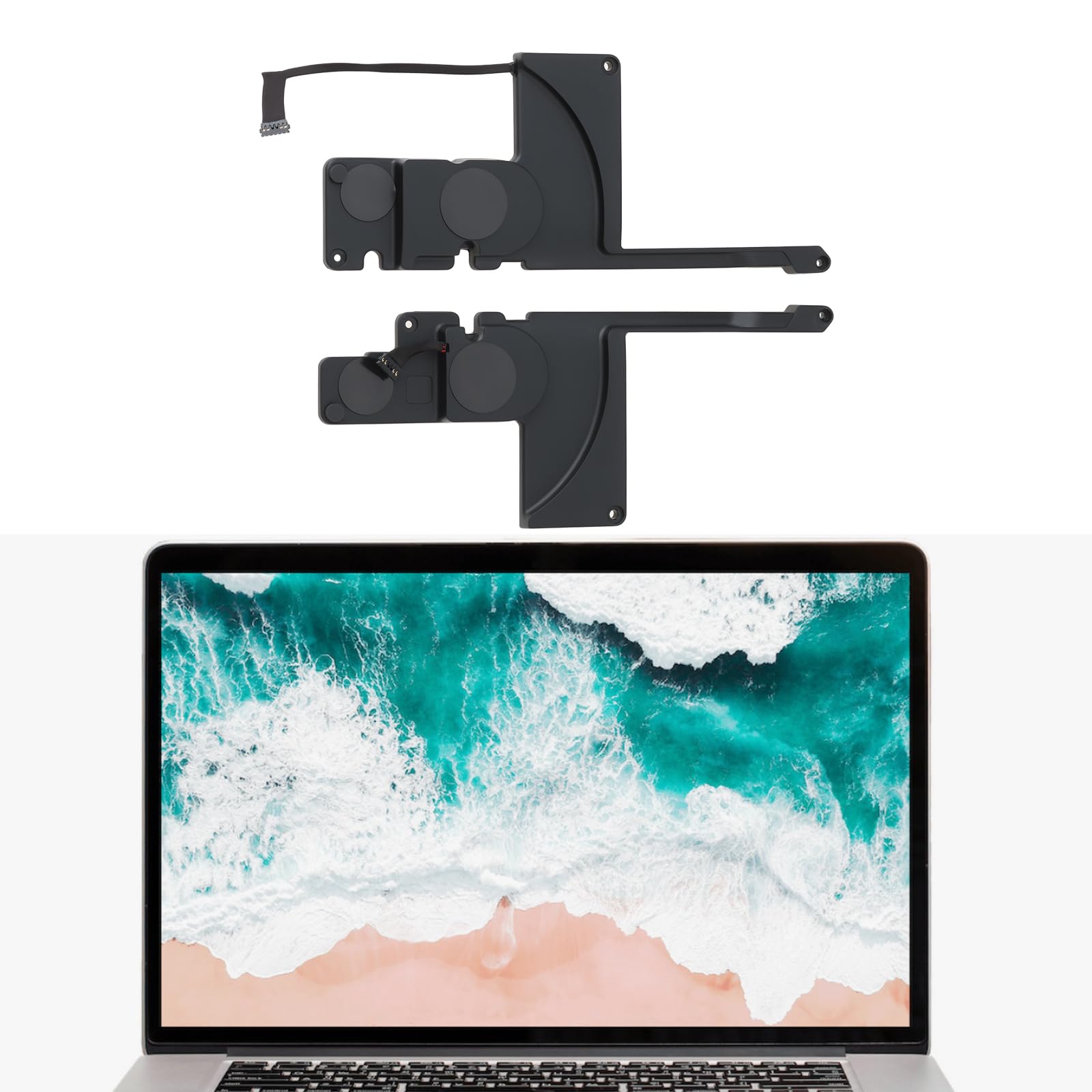 Haut-parleurs Gauche Et Droit pour Ordinateur Portable Compatible avec MacBook Pro Retina 15 Pouces A1398 (2012-2015)