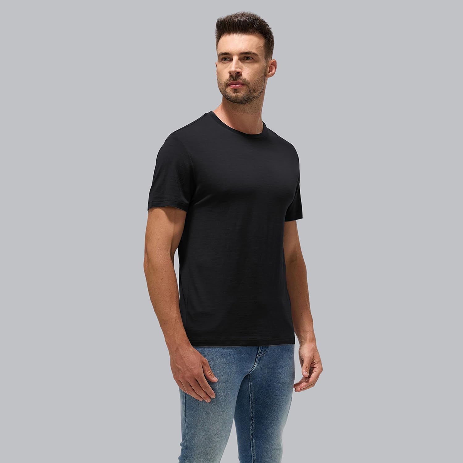 Men's Merino Wool T-Shirt | Thermoregulating & Odor-Free Base Layer | Beach, Hiking, Travel Essentials - Image 3