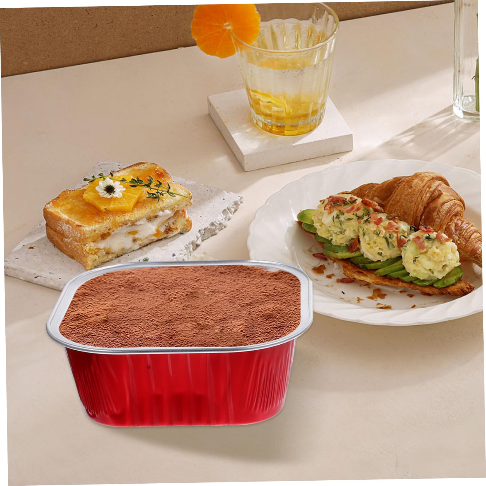 TOPBATHY 40 Juegos envases de aluminio para alimentos asadera de aluminio bandeja para hornear molde para pasteles recipiente para hornear pasteles suministros para hornear