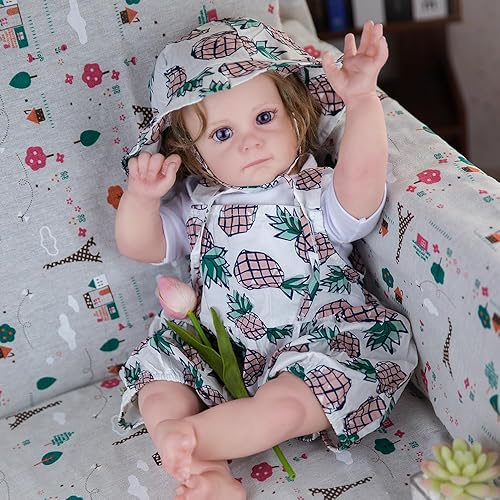 Miniatura 1 de Muñecas Reborn para bebé niña, muñeca realista de 22 pulgadas, muñeca de bebé realista que se ve real, adorable vinilo suave con peso, regalo para