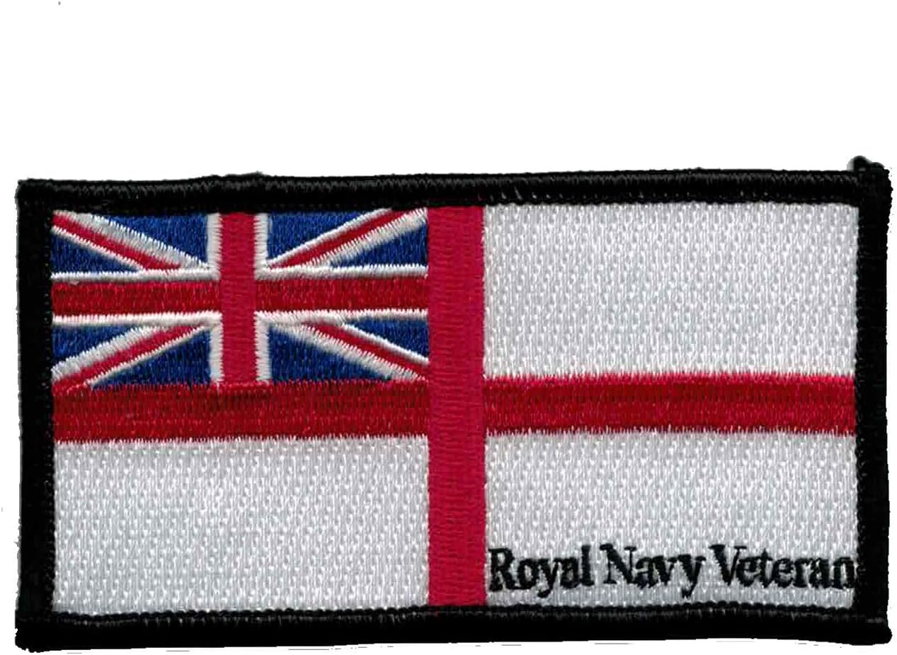 Royal Navy Veteran Iron on Patch White Ensign Patch