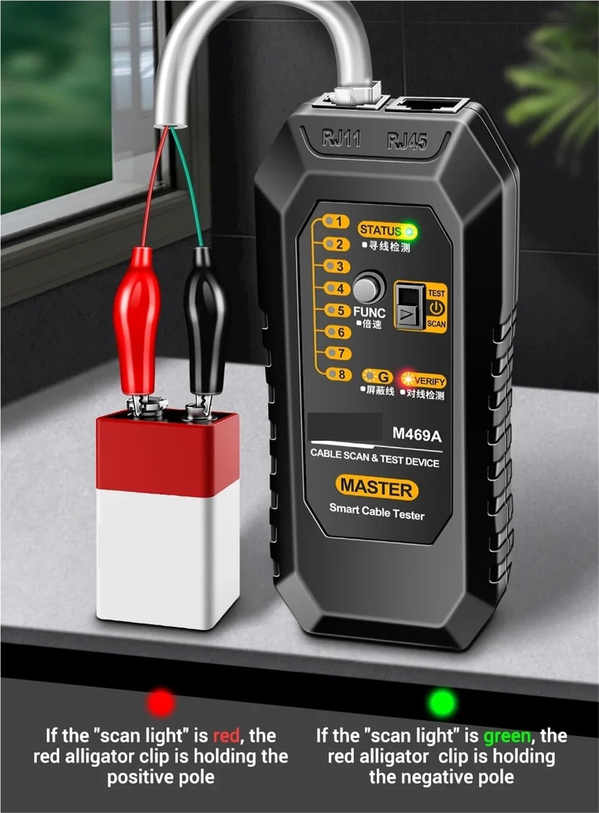 Inteligentny tester kabli sieciowych RJ45 RJ11, LAN, lokalizator przewodów, detektor tonera, narzędzia do testowania linii - Omni-Check