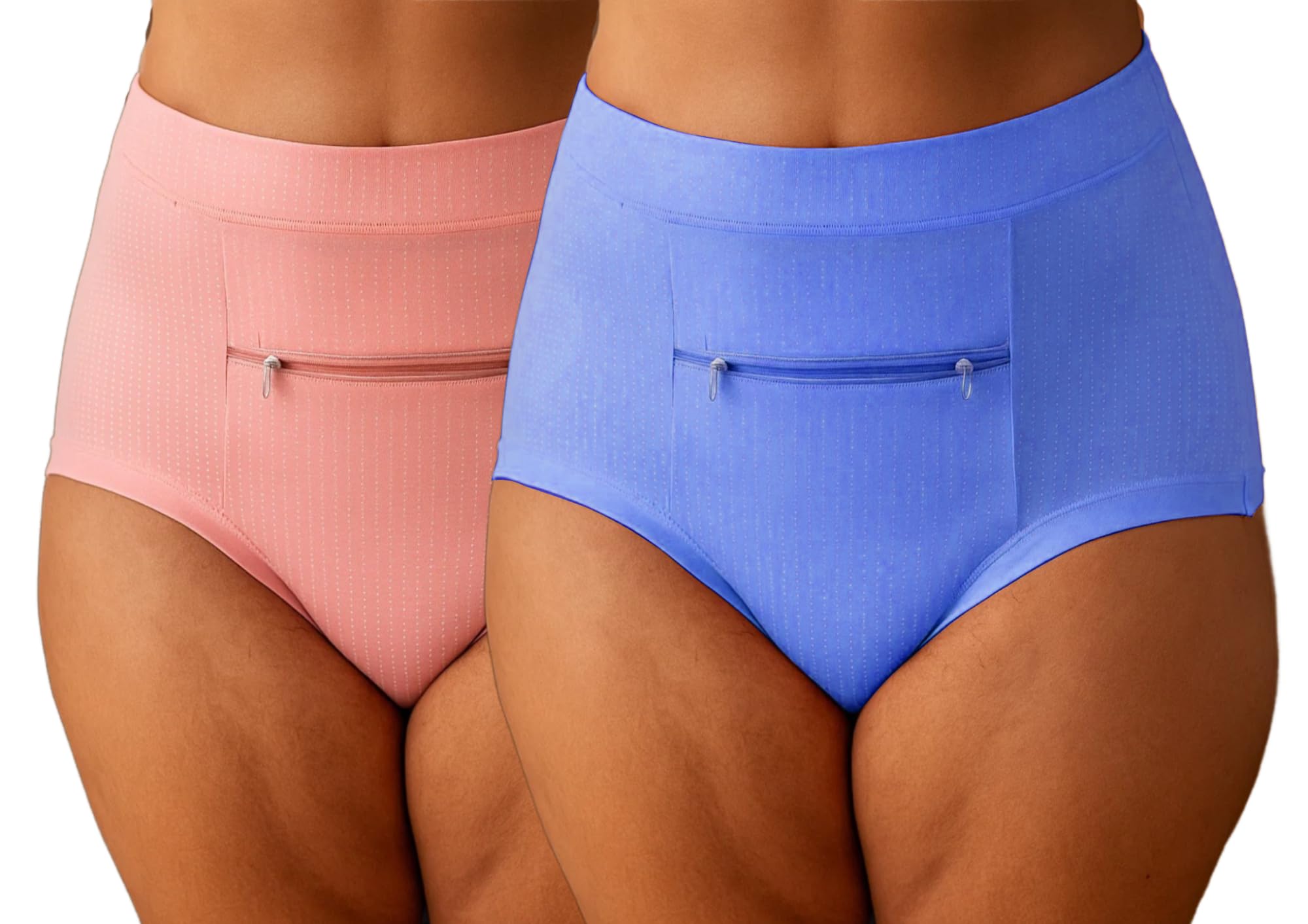 fashiol Women's Full Coverage Cotton Spandex Boyshort Panty Soft Stretchable Front Pocket Panties Hipster Underwear (Multicolor) - Pack of 2-picture-14