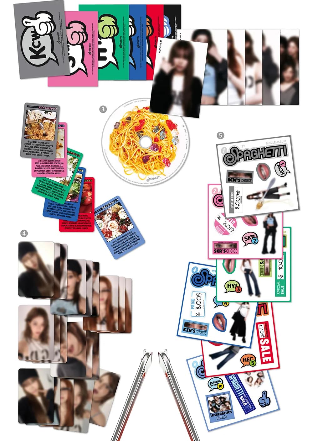 Amazon.com: LE SSERAFIM SPAGHETTI Compact Album [Hong Eunchae Ver