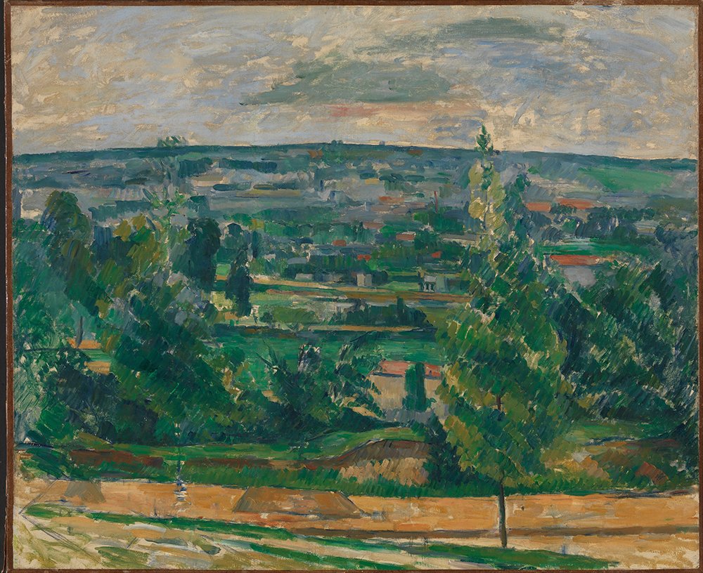 Paul Cezanne Jas de Bouffan grand tableau de maître encadré salon