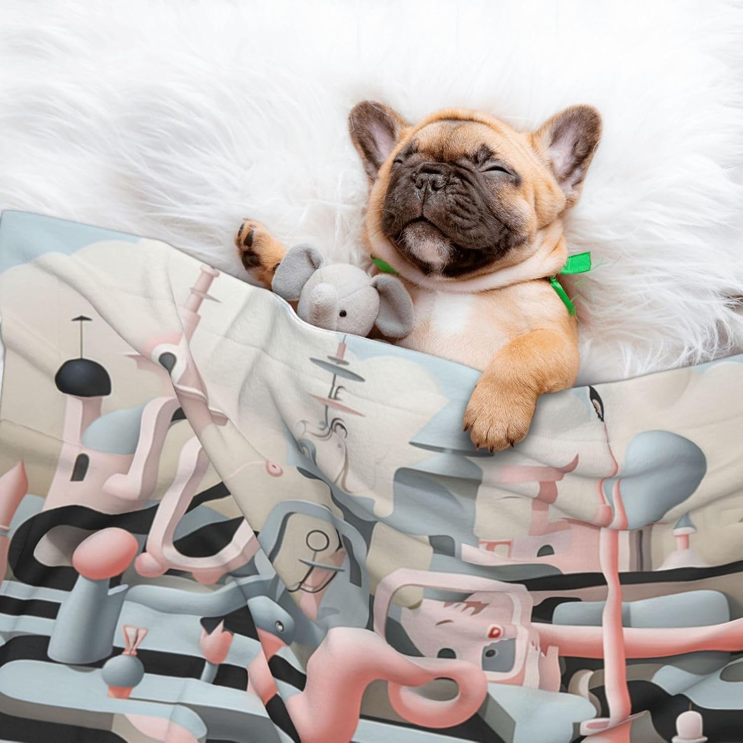 Desaturated Color Theme Pet Blanket for Dogs & Cats â€“ Soft Plush Dog Blankets for Small & Large Dogs, Couches, Beds, and Cars