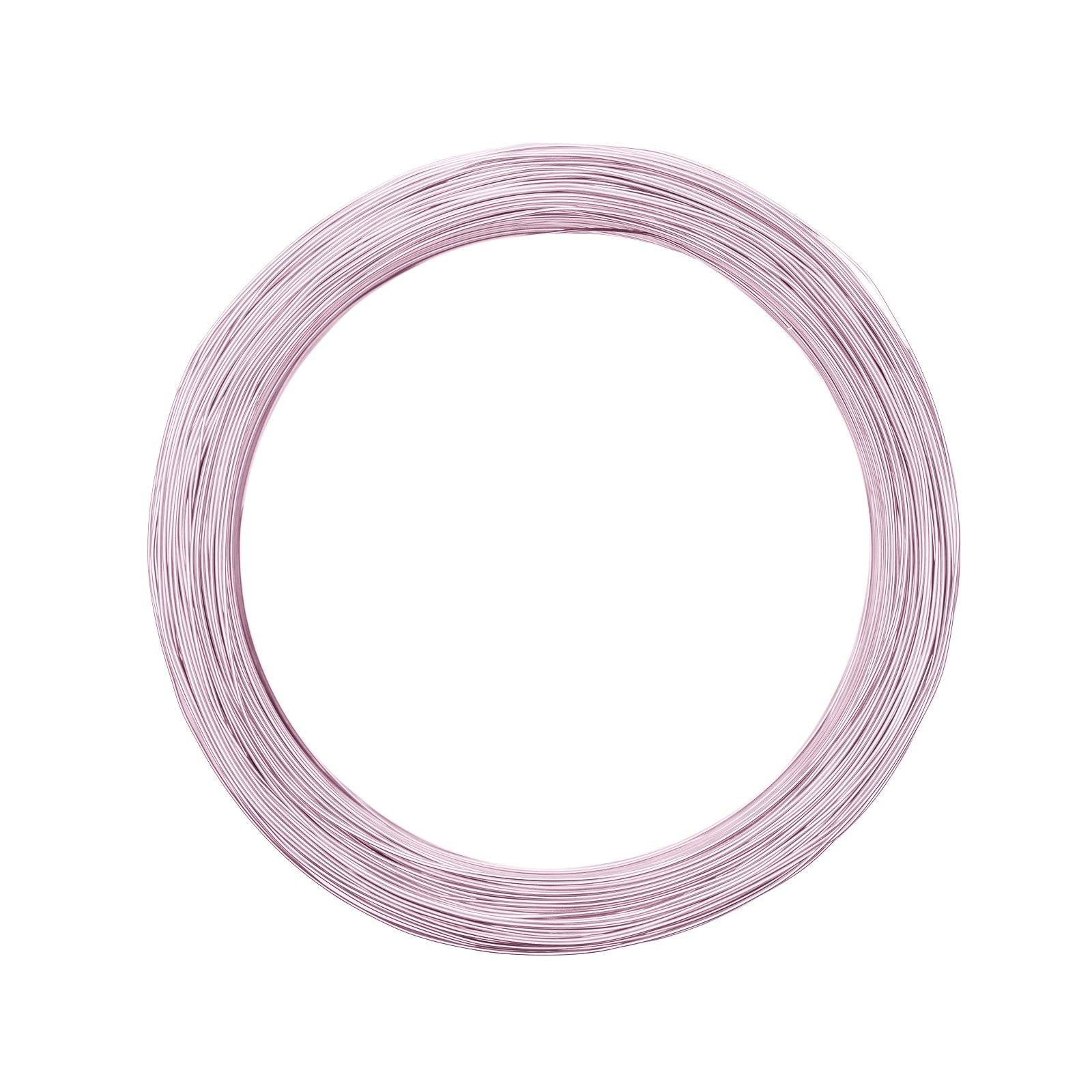 Vaessen Creative Basteldraht und Schmuckdraht 365 m x 0,8 mm Rosa (Rose) – Flexibler Draht zum Basteln für Blumenkranz, Scmuckherstellung und Modellbau
