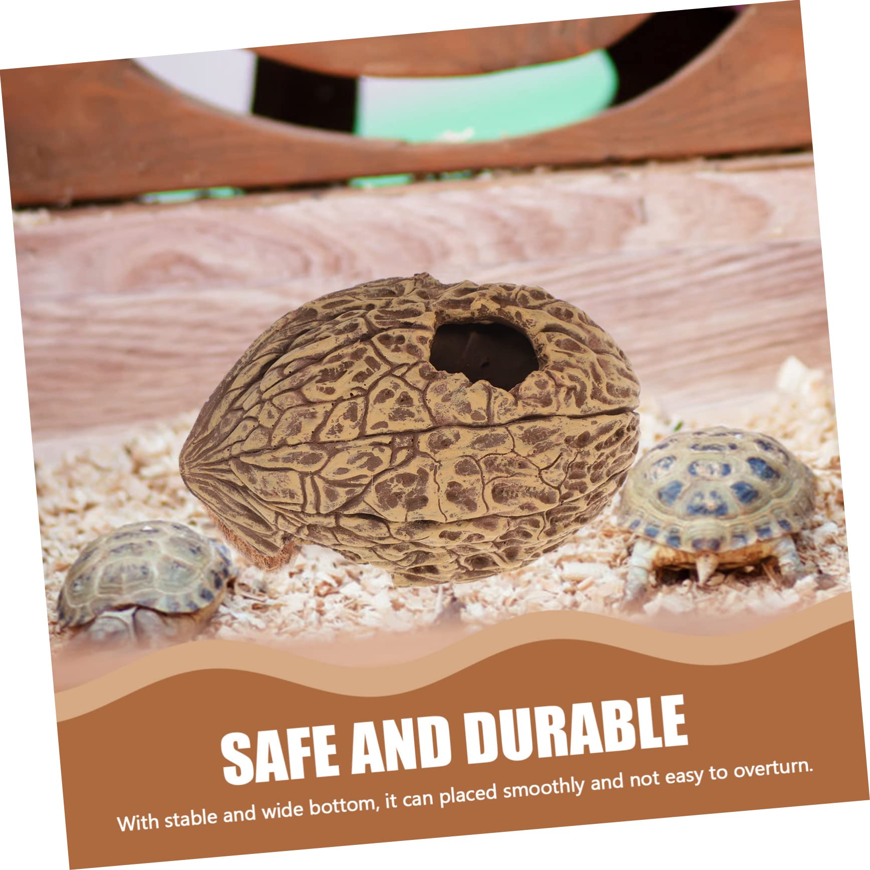 COLLBATH Cueva De Escondite para Peces y Reptiles Refugio Natural para Acuarios y Terrarios Decoración Acuática Única y Divertida Gran Escondite para Vida Marina y Reptilística