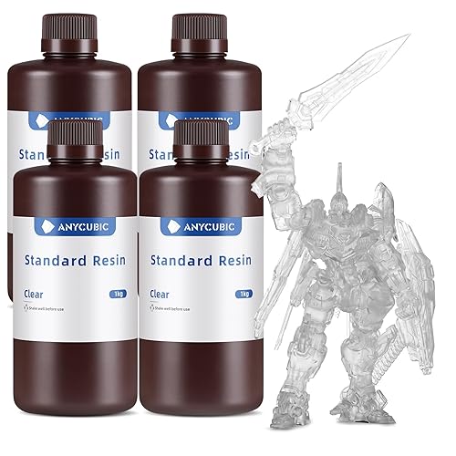 Vista 65 de ANYCUBIC - Resina para impresión 3D de gran compatibilidad para todas las impresoras LCD y DLP, antiamarilleo y de gran transparencia, resistente