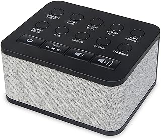 BIGMONAT Portable White Noise Maschine, 10 Natural Relaxing Sounds, with Memory and Timing Functions, Suitable for Trave...