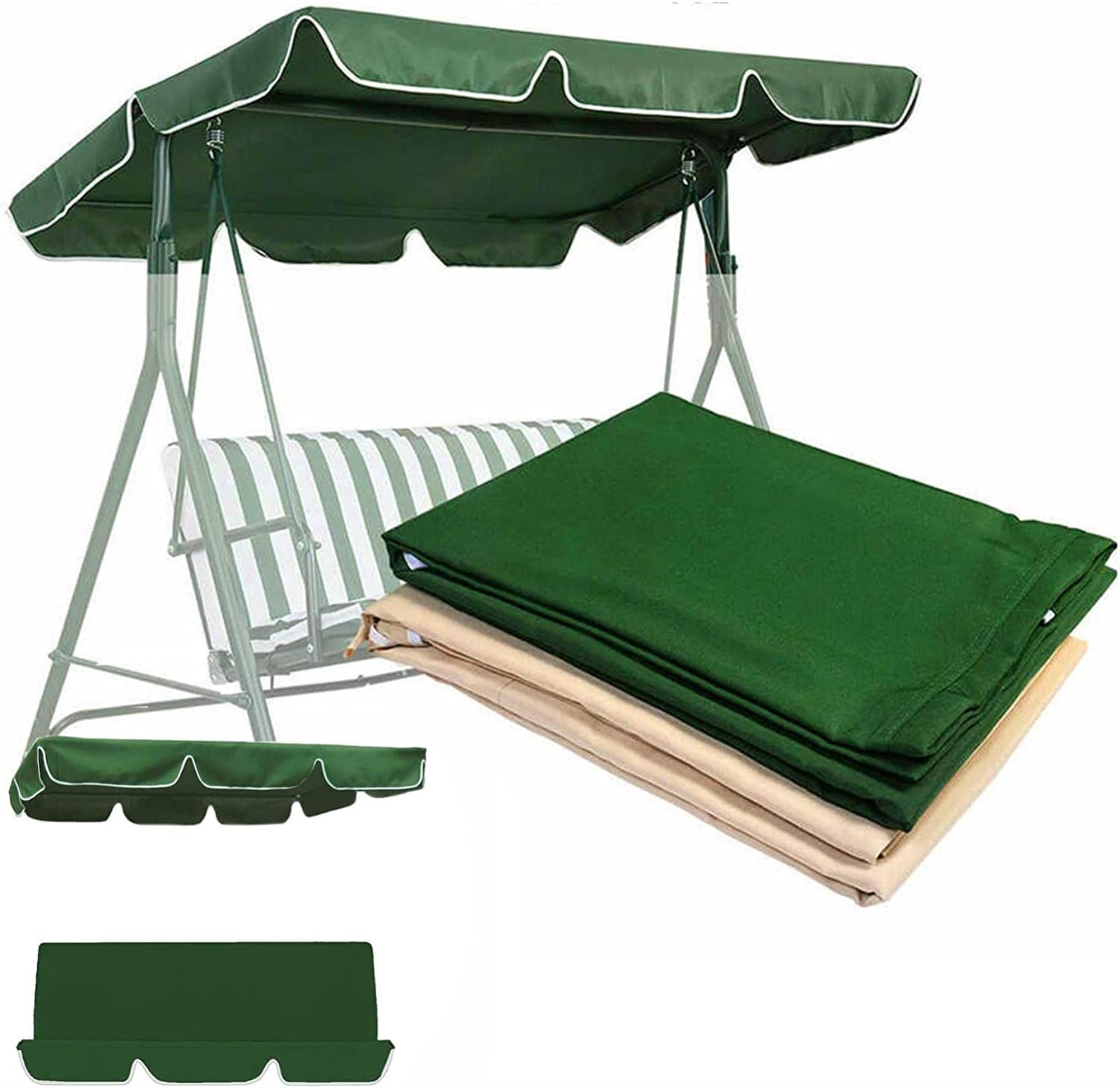 Toit de balancelle de jardin universel CNPRAZ étanche 2-3 places