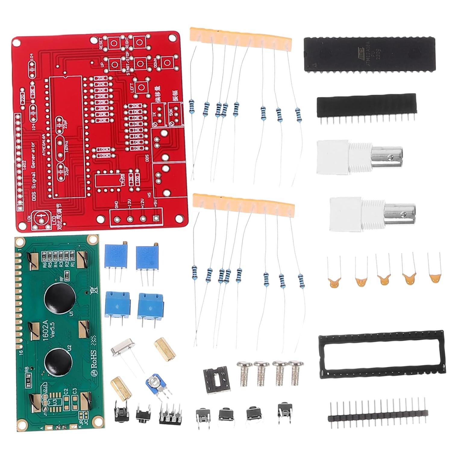 PRETYZOOM Smart Multi Frequency DDS Kit with Display Adjustable Signal Output Device for Signal Generation and Analysis for Electronics Projects and Testing