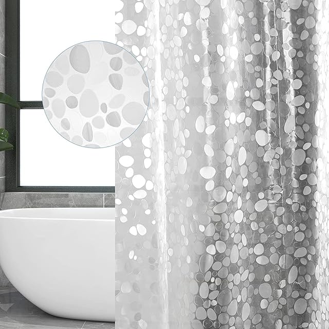 ROSNONG 71 x 71 InchesShower Curtains Bottom Plus Weighted Shower Curtains Resistance rot Three Magnets on The Bottom Waterproof Shower Curtain With Twelve Plastic Hooks