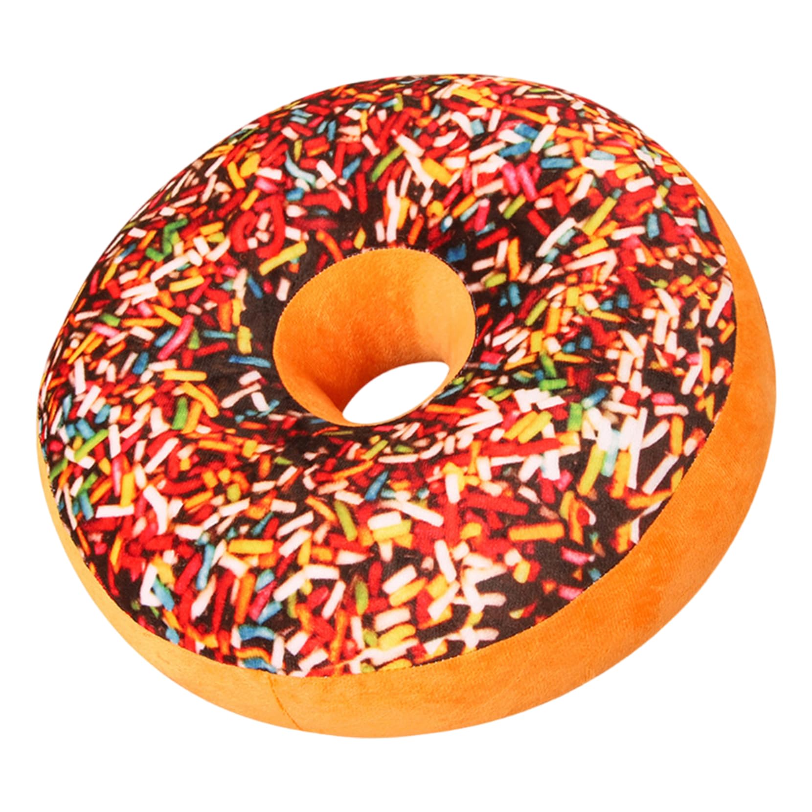 DAGLLGEW Donut Pillow 16 Inch Soft Novelty Chocolate Donut Cute Pillows Decorative Soft Plush Funny Food Shaped Pillow for Couch, Chair, Floor, Sofa Cute Pillows Funny Doughnut