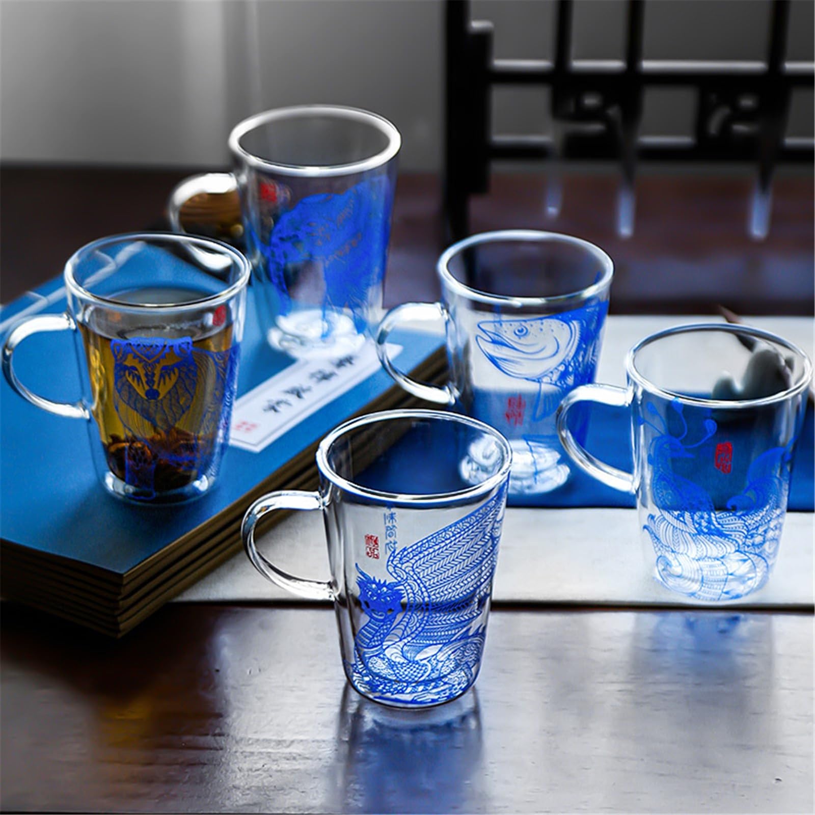 Verre Tasses à expresso transparentes avec poignée, 280 ml Restaurant