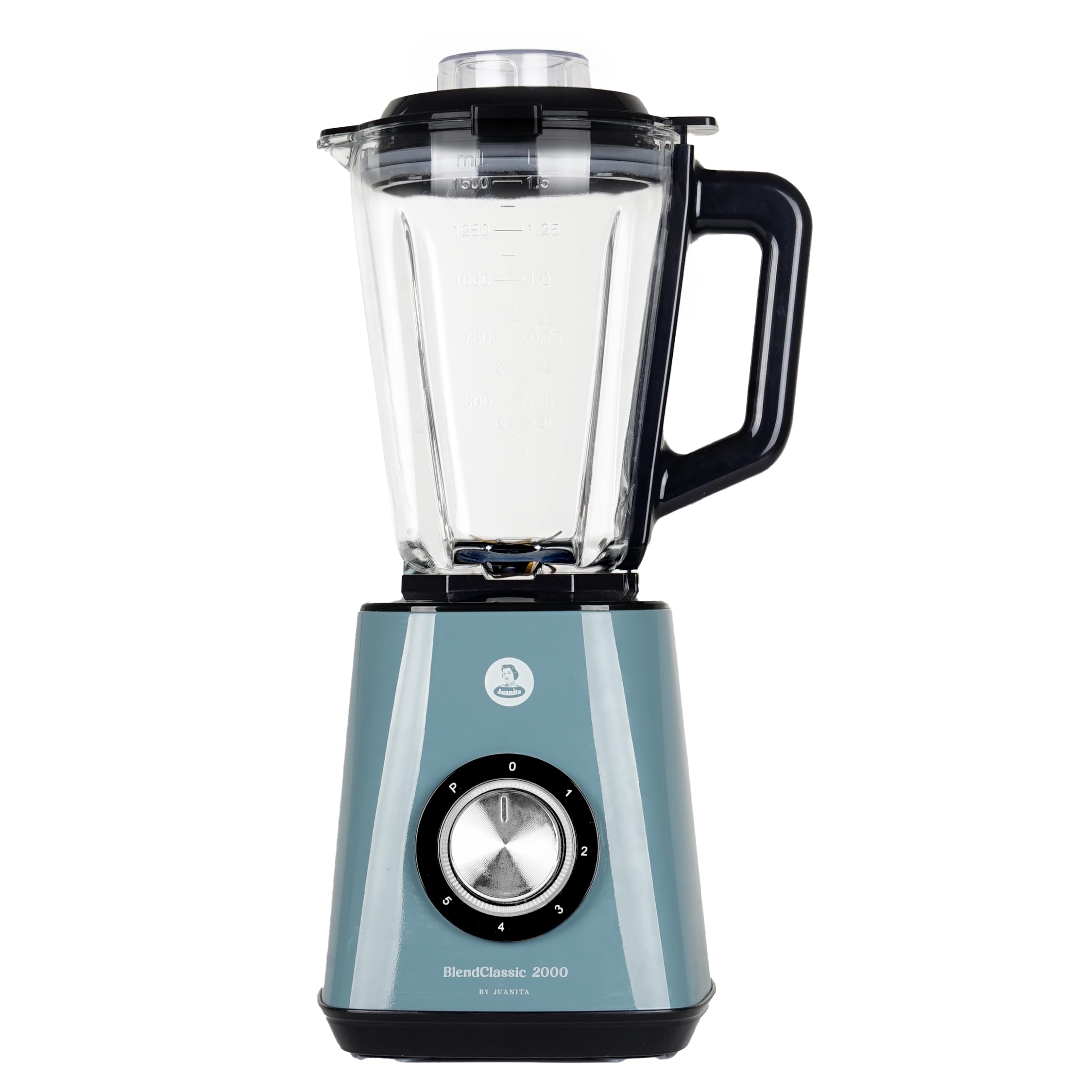 BlendClassic Mixeur Blender 2000W - Bol Verre 1.5L, Moteur Cuivre, 5 Vitesses, Lames Titane, Sécurité EK1, Pour Smoothies Soupes