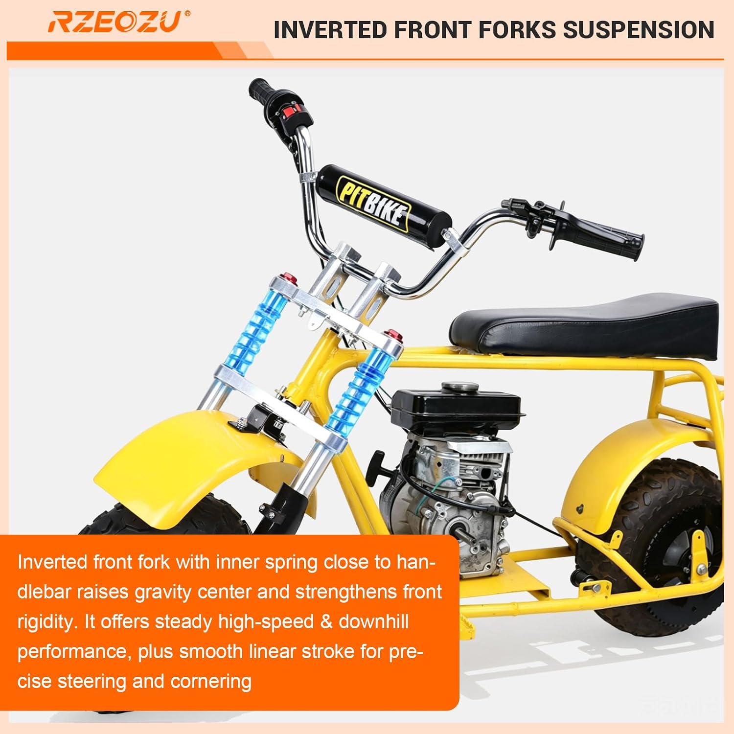 Mini Bike Inverted Front Forks Suspension Kit Compatible with Monster Mega Moto MMB80 80cc Parts Baja DB30 Motovox MBX10 MBX11 Coleman CT100U Trailmaster Storm 200 Shock Absorber