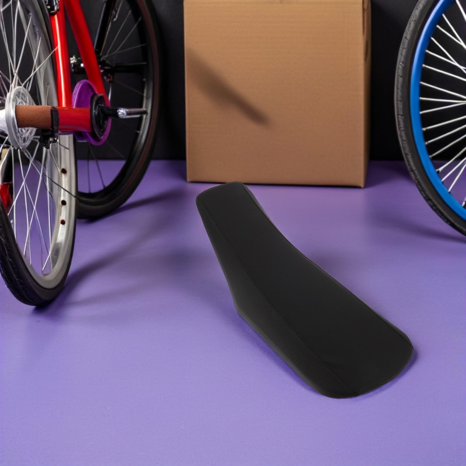 Cuscino Sella Moto da Cross, Motorbike Seat Cushion, in Lega e Plastica, Nero, Resistente alle Intemperie, per Moto da Cross e Gare Off-road, Comfort di Guida Migliorato