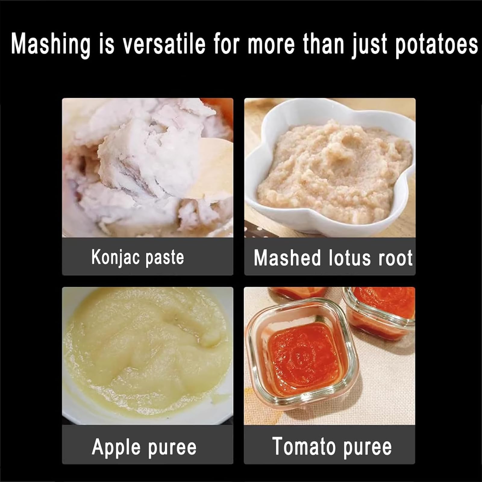 MObyat Presse-purée en Acier Inoxydable 750 W, Presse-purée Électrique, Efficacité De Production : 20-30 Kg/h/purée Rapide, Utilisé pour Faire De La Purée De Pommes De Terre