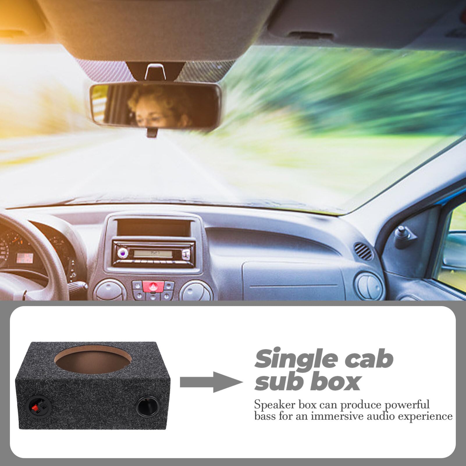 Uonlytech Scatola Per Subwoofer Auto Struttura Sigillata e Rivestita Facile Da Installare Per Audiofili e Appassionati Di Fai Te Materiali Resistenti Per Suono Potente e Immersivo