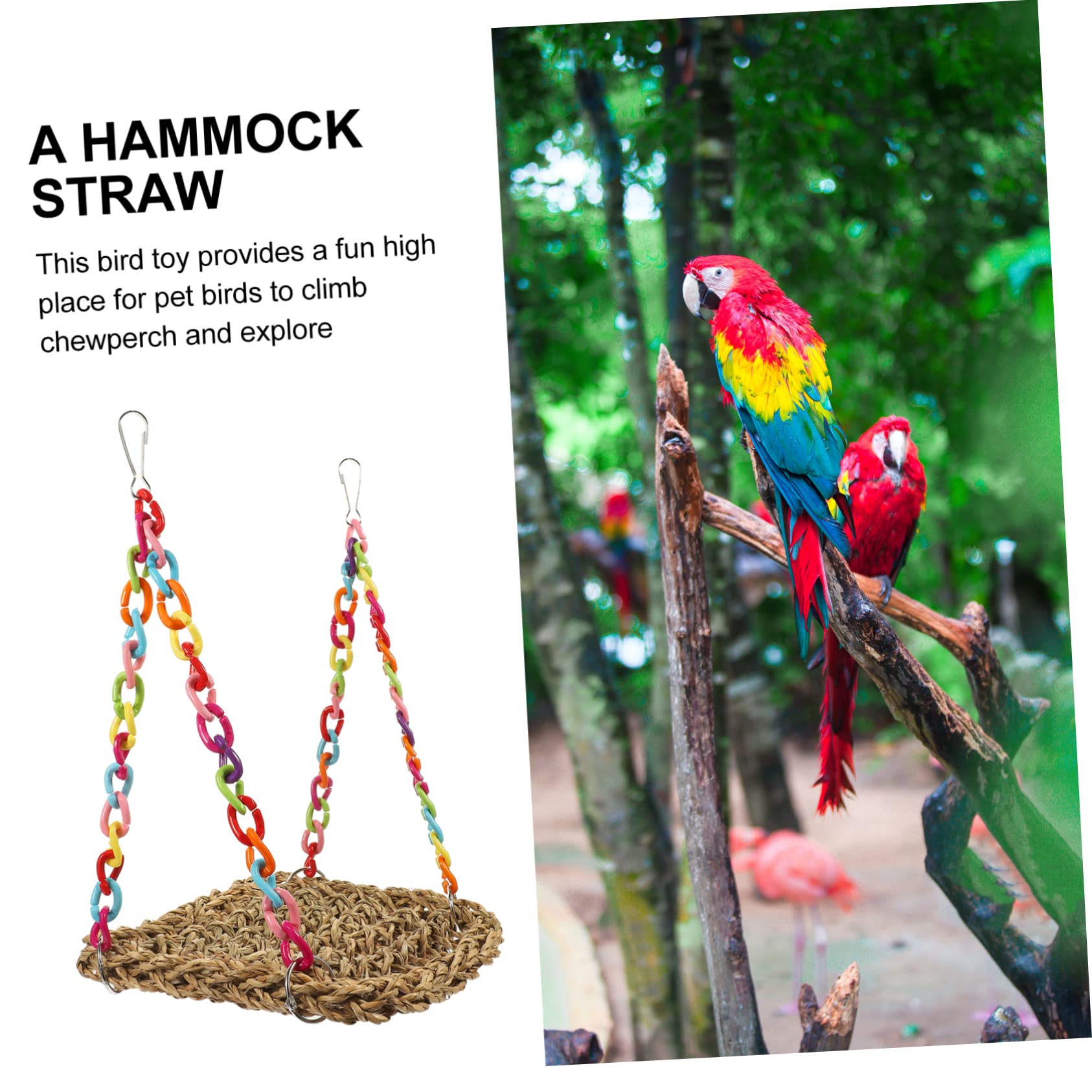 VANZACK 2stücke Vogelspielzeug Naturmaterialien Kletter Und Schaukelspielzeug Für Papageien Sittiche Und Andere Haustiere Stehen Und Langlebig Und