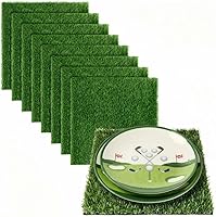 XLX TURF 8-Pack 12x12 Artificial Grass Square Mats - Realistic Fake Turf Placemats for Sports Parties, Golf, Football, Table Centerpieces & Crafts