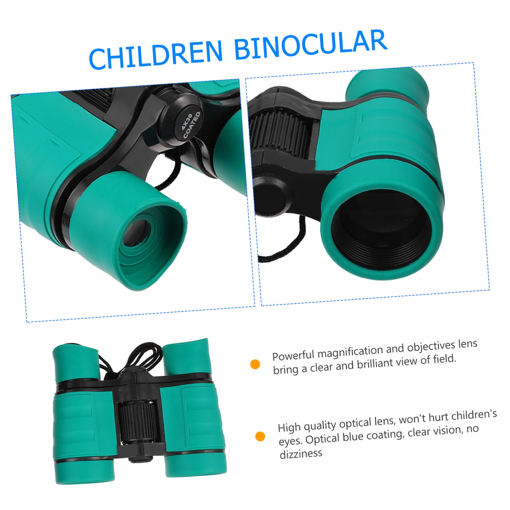 OSALADI 3piezas Prismáticos Compactos Niño Niña Binoculares Portátiles De Alta Definición para Observación De Aves y Actividades Al Aire Verano y Excursiones
