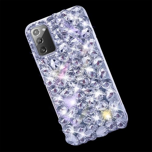 Miniatura 5 de Bonitec Funda protectora para Samsung Galaxy Note 20 con purpurina 3D, con diamantes de imitación de cristal brillante y diamantes de imitación
