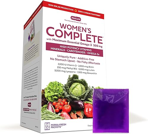 ANDREW LESSMAN Multivitamínico - Completo para mujer con Omega-3 máximo esencial 500 mg 120 paquetes - Más de 30 altas potencias de todos los