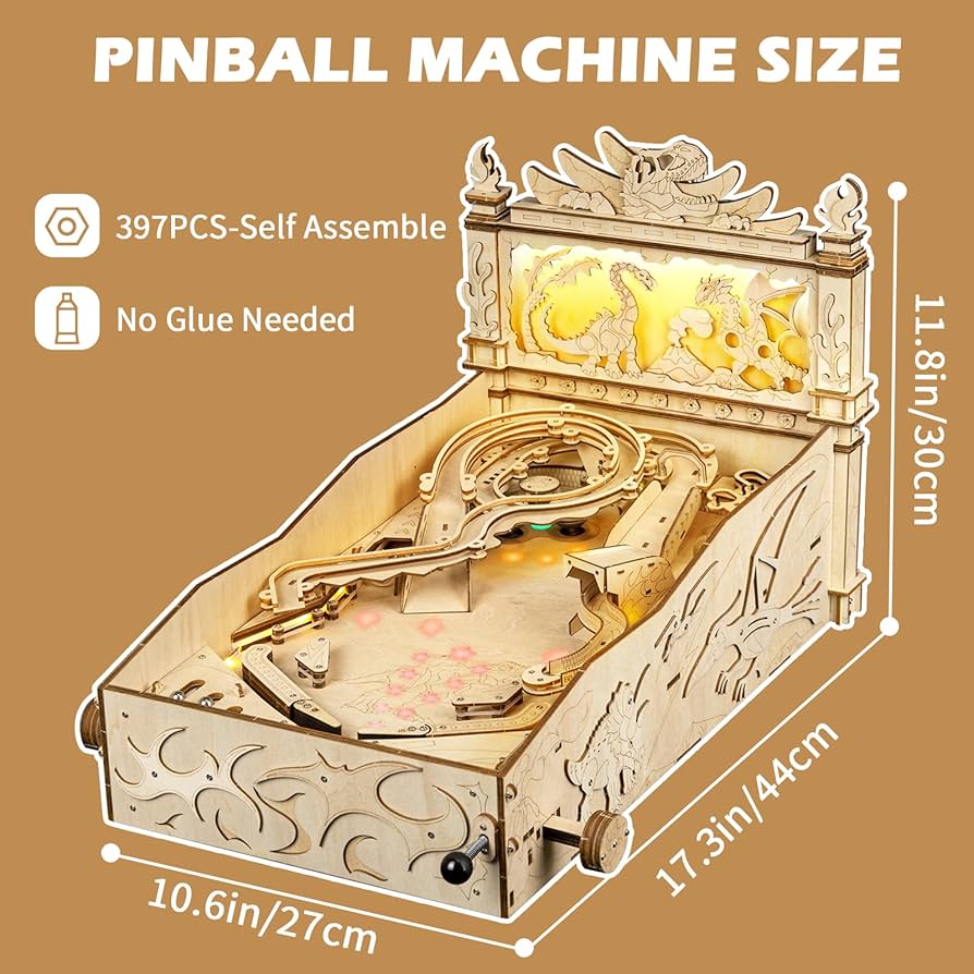 【未開封品】WodGod Machine-3D 木製パズル 恐竜 ピンボール Amazon.com: WodGod 3D Wooden Dinosaur Pinball Machine DIY