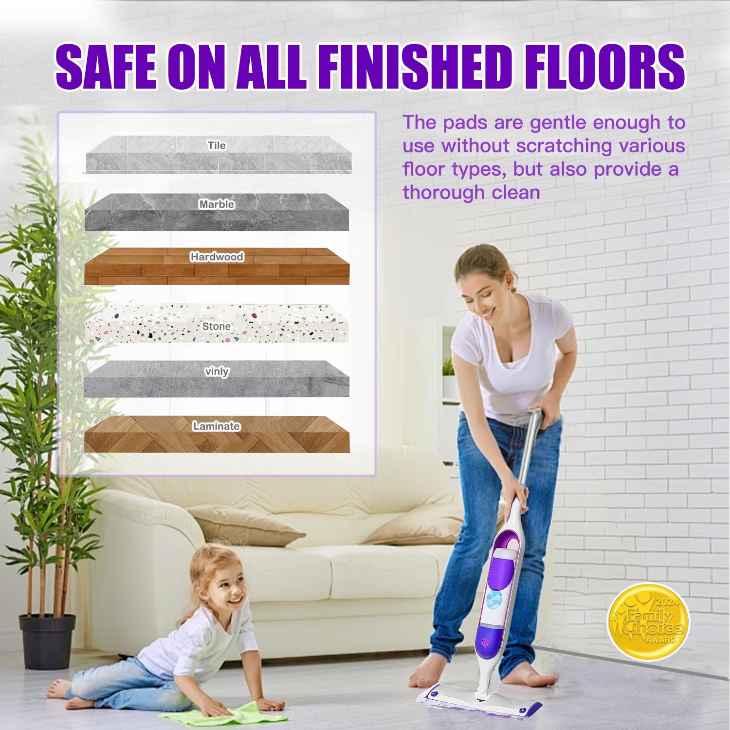 Repuesto para Swiffer PowerMop Multi-Surface Mop, almohadillas desechables Swiffer Power Mop para limpieza de suelos, paquete de 25.