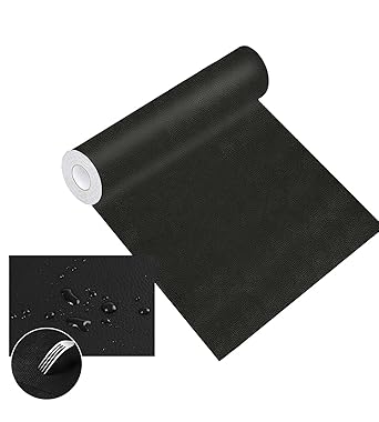 WISDOM Leather Repair Patch Sofas, Waterproof Leather Patches Couch, Leather Sticker Patch Kit Couches Furniture, Kitchen Cabinets ((Inch)20x30, Black)