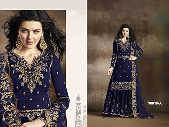 Indian/Pakistani Ethnic wear Silk Plaazo Salwar Kameez for Women 30010