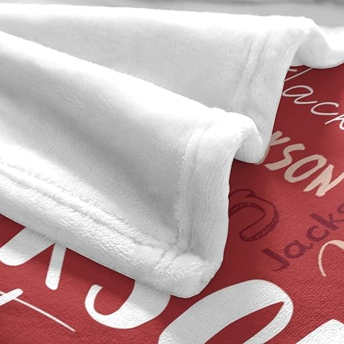 Miniatura 3 de Manta personalizada con nombre para adultos, manta de franela con nombre personalizado para niños y niños, Manta personalizada para regalo de