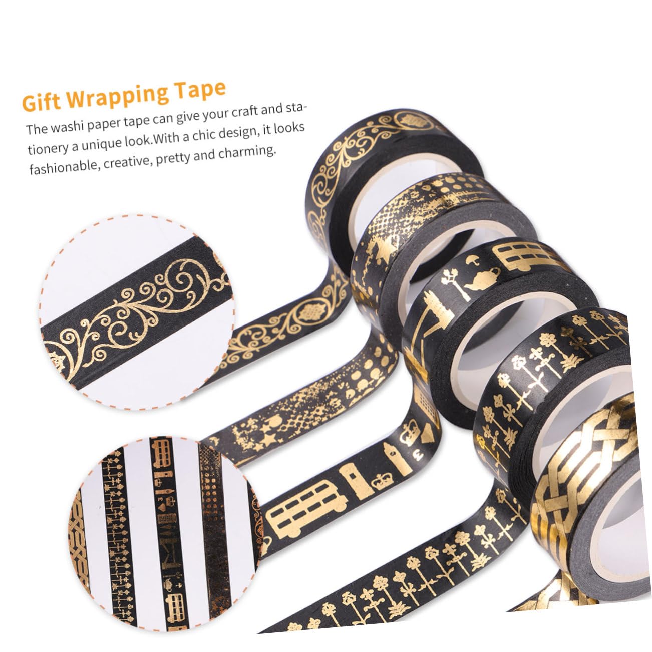 jojofuny 3 Sätze Dekoratives Washi Tape Bunten Designs Für Scrapbooking Diy Projekte Und Geschenkverpackungen Für Bastelideen Und Persönliche Planer 5 Rollen * 3