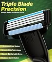 Mr. Stag Thunder3 Shaving Razor for Men – 3 Blades, 1 Handle & 2 Cartridges, Aloe Vera Lubricating Strip & Pivoting Head for a Smooth, Close Shave, Comfortable Grip for Easy Control (Pack of 1) gallery image