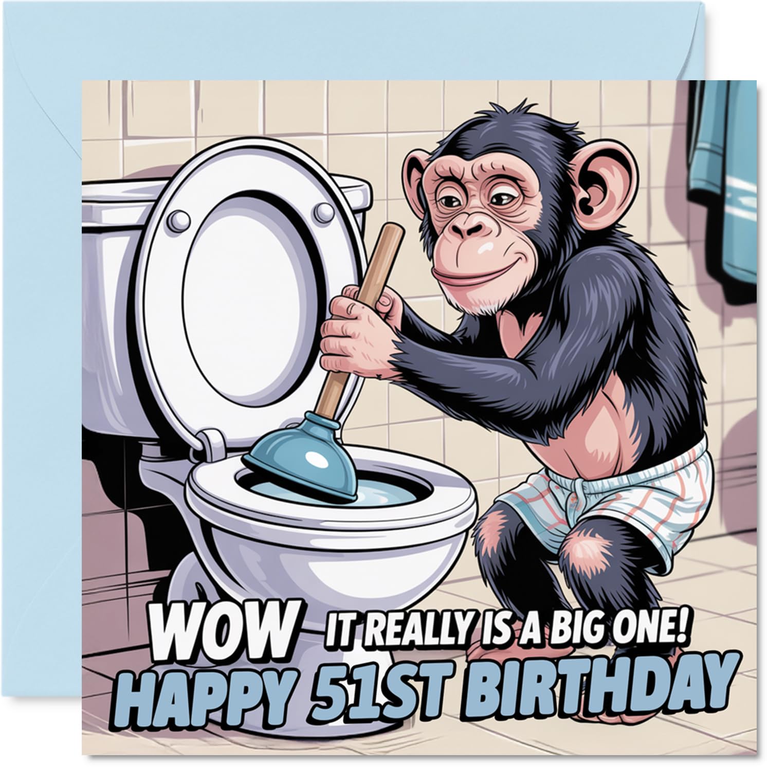 51st Birthday Cards for Women Men - Its a Big One! - Happy Birthday Card for 51 Year Old Woman Man Nanny Nan Brother Cousin, 145mm Bday Greeting Cards