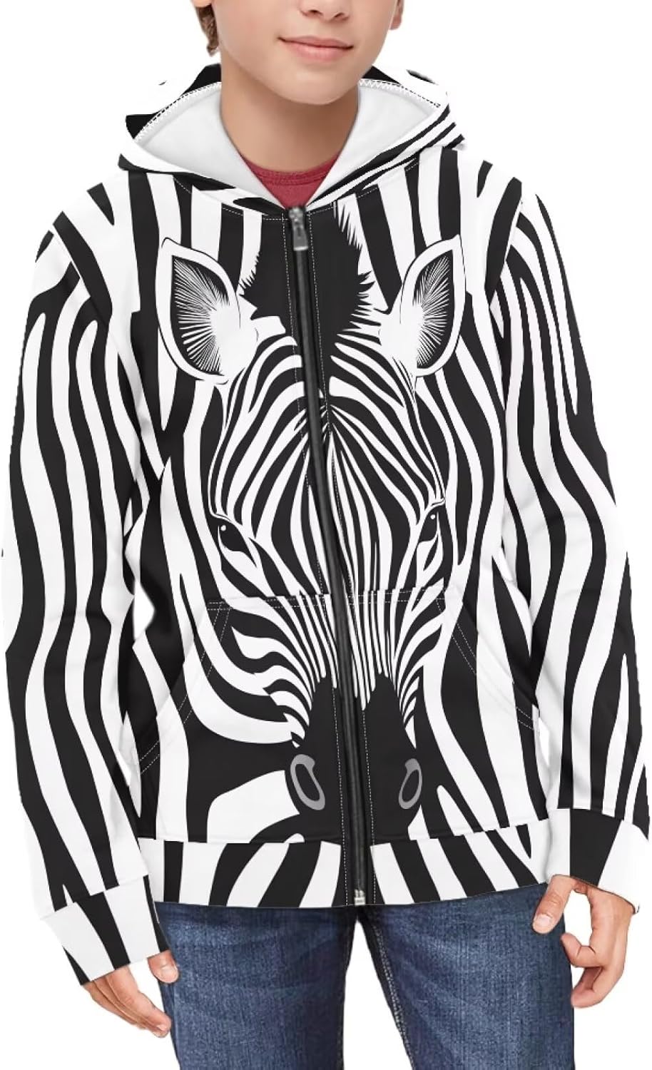 Zip Up Hoodies for Boys Girls Warm Long Sleeve Hooded Sweatshirts Kids Lightweight Soft Zipper Jackets with Pockets - Image 3