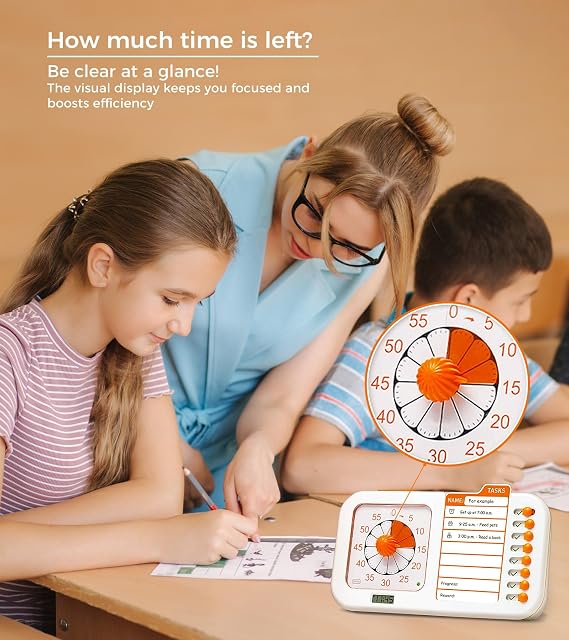 3-in-1 Visual ADHD Timer for Kids & Adults with Planning Board
