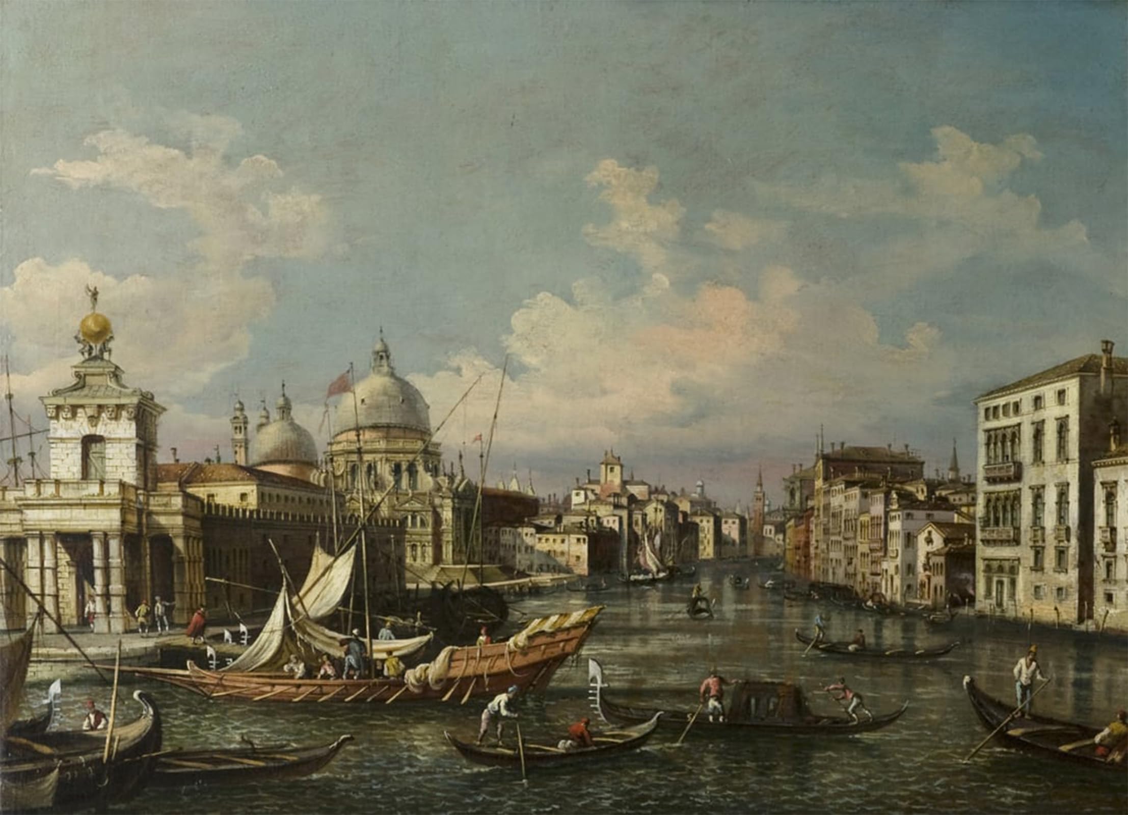 Serendipitp No Frame Aesthetic Poster Photo Wall Print Retro Picture The Mouth Of The Grand Canal By Antonio Canal Modern Wall Artwork For Home Decor 60X90cm