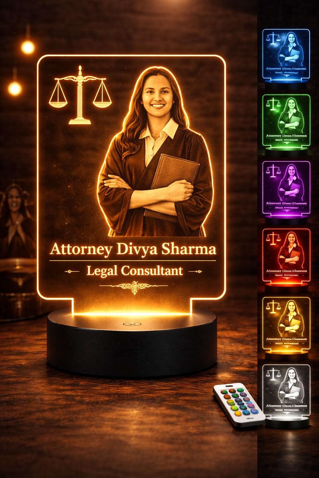 Personalized Photo LED Lamp - Custom Name & Gift -16
