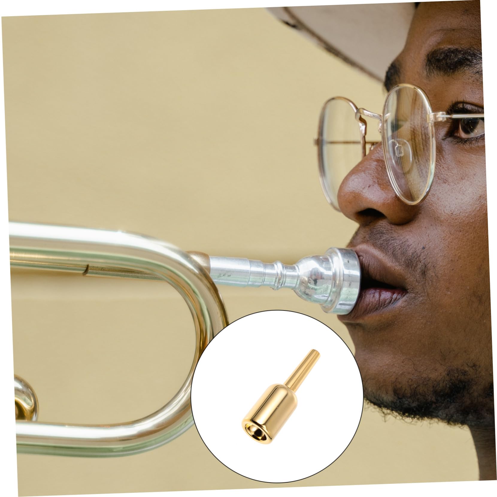 GALPADA Boccaglio per Tromba Finitura in Oro, Suono Elegante e Duraturo, Materiale Placcato, per Studenti e Principianti, Accessorio Portatile e Professionale