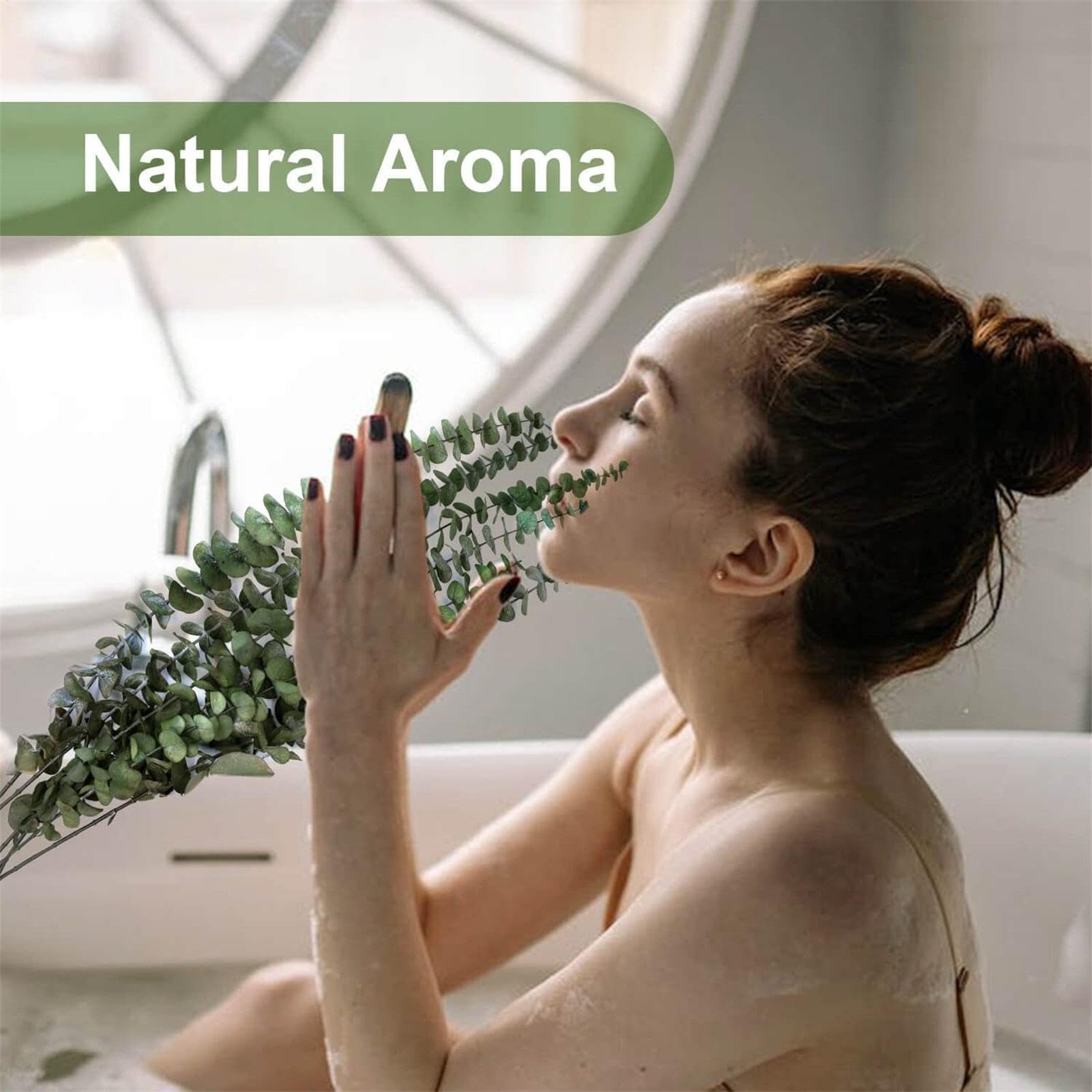 Salle de Bain Véritable Eucalyptus,Décor Floral Naturel pour la Douche,Branches de d'eucalyptus séchées,10 Pièces