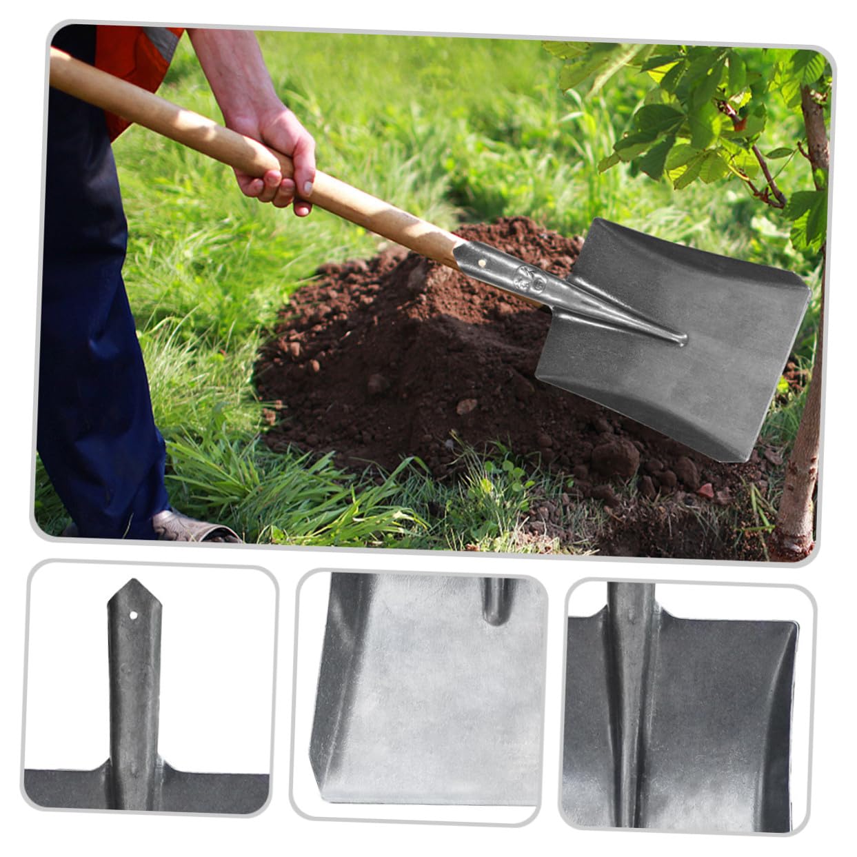 Toyvian Gartenschaufel Eisenschaufel für Gartenarbeit Pflanzung und Jäten Leichtes Stahlwerkzeug Kompakt für Gartenliebhaber und Heimwerker