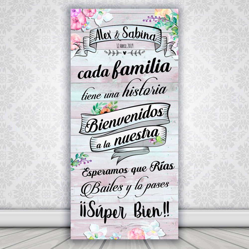 Decoración Boda | Cartel Boda Wedding Love | 70cm x 150cm