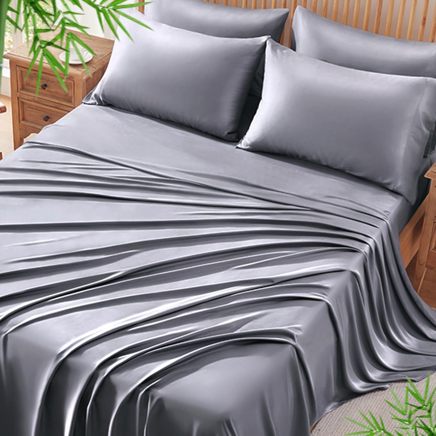 BYSURE Cooling QuickDry Bed Sheets Set 6 Pieces(Middle