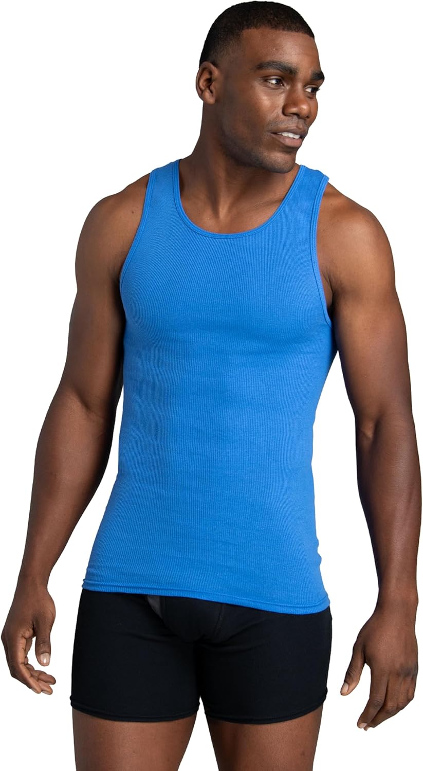 Fruit of the Loom Men's Sleeveless Tag Free Moisture Wicking Tank A-Shirt - Image 5